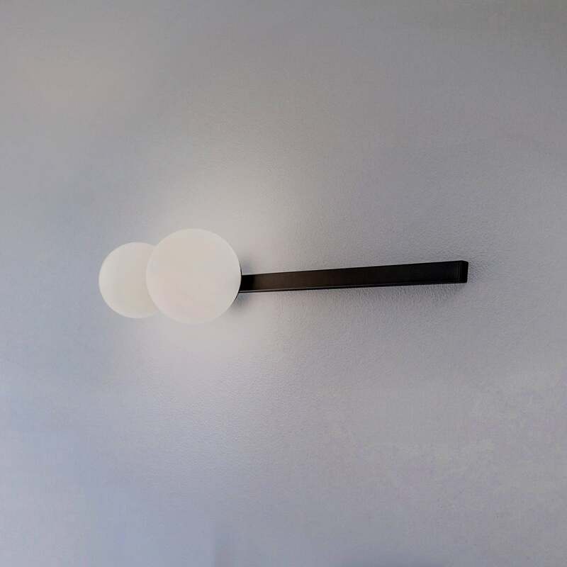 Wandleuchte Garda 2 schwarz LED Wandlampe Leuchte dimmbar Metall Glas 2-flammig - 5904798656478