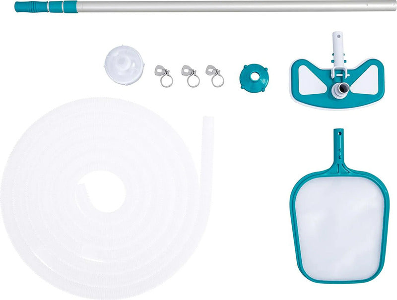 Bestway Poolpflege Basis-Set AquaClean mit Poolsauger und Kescher für 610cm - 6941607346785