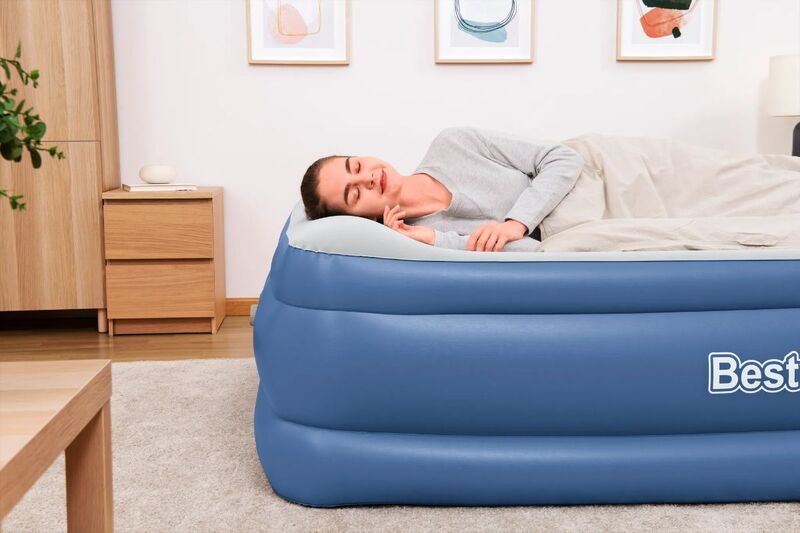 61cm Bestway Air Mattress Queen Inflatable Bed Airbed Blue - 6941607329771