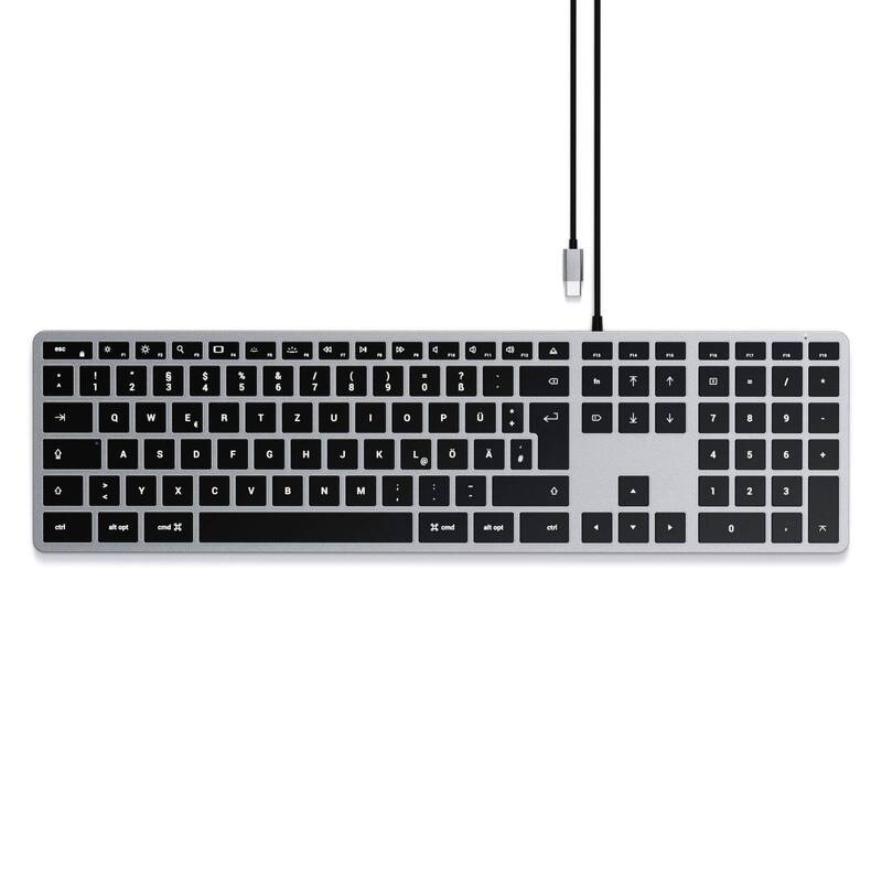 Satechi Slim W3 Kabelgebunden Tastatur Deutsch QWERTZ Multimediatasten - 0879961009779