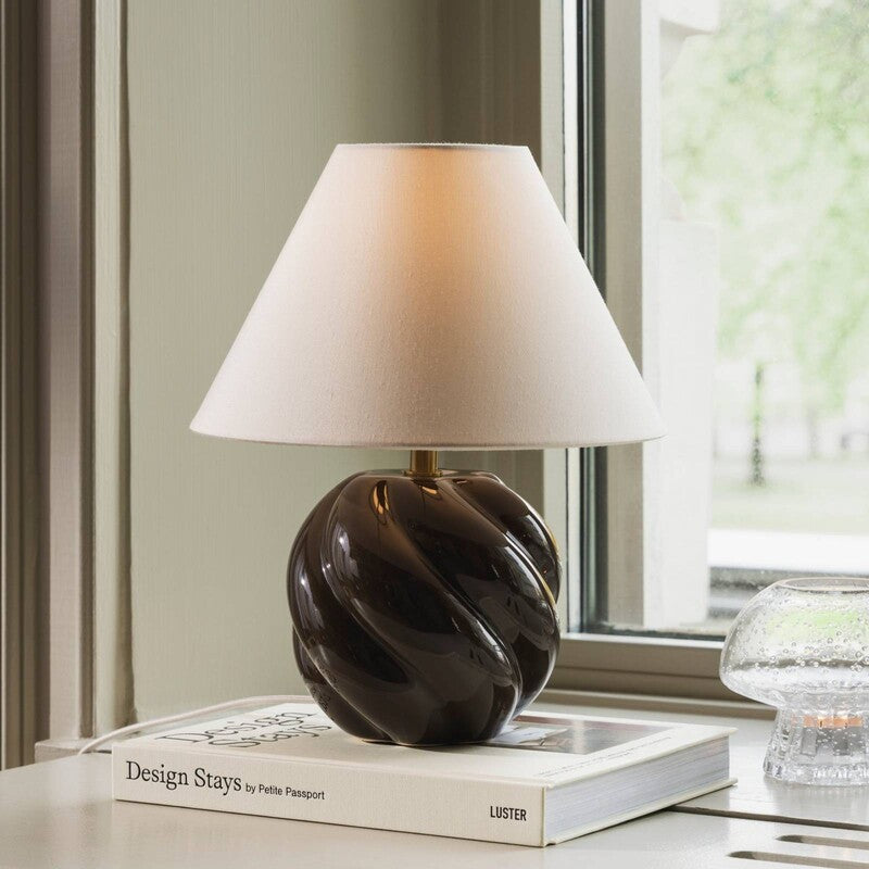Globen Lighting Tischlampe Lampe DAHLIA LED Leuchte beige braun Höhe 31cm - 7319436164068