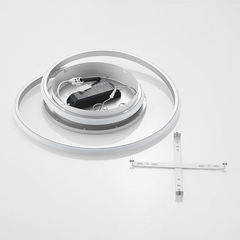 Lucande Deckenleuchte Deckenlampe LED Noud silber Aluminium dimmbar 49 cm - 4251096597653