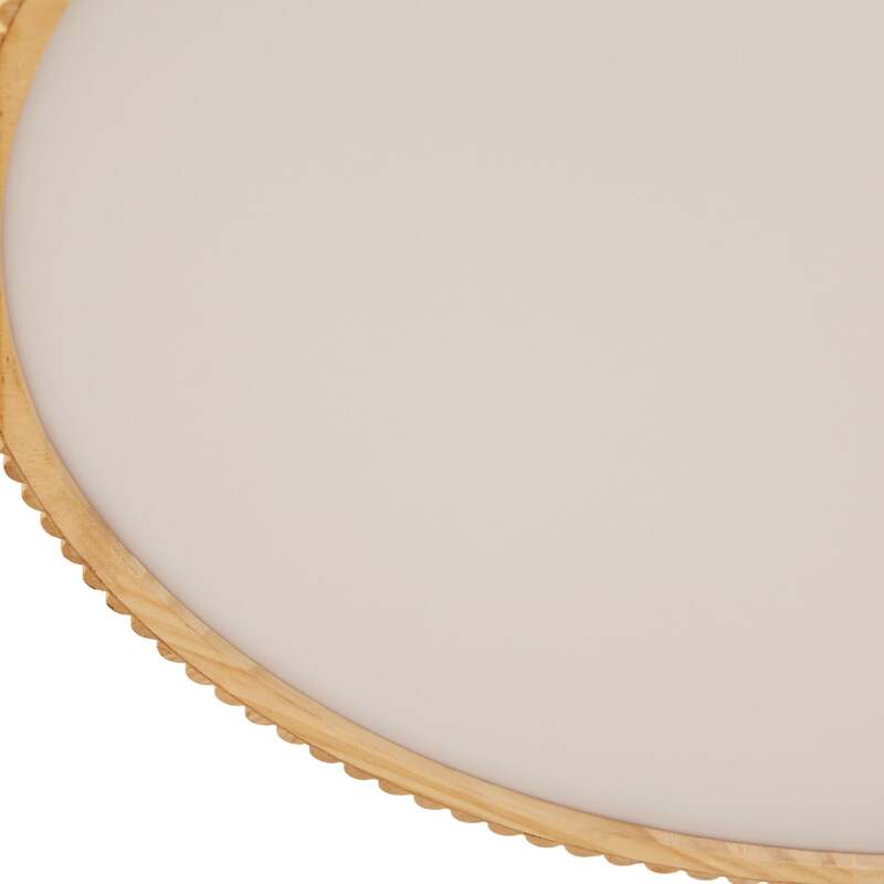 Lindby LED-Deckenleuchte Velua 50 cm dimmbar CCT Holz weiß 3600 lm - 4255830903649
