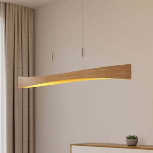 B-Ware Lindby Pendelleuchte Hängeleuchte LED Holz Eiche Nickel matt dimmbar Wohnbere557