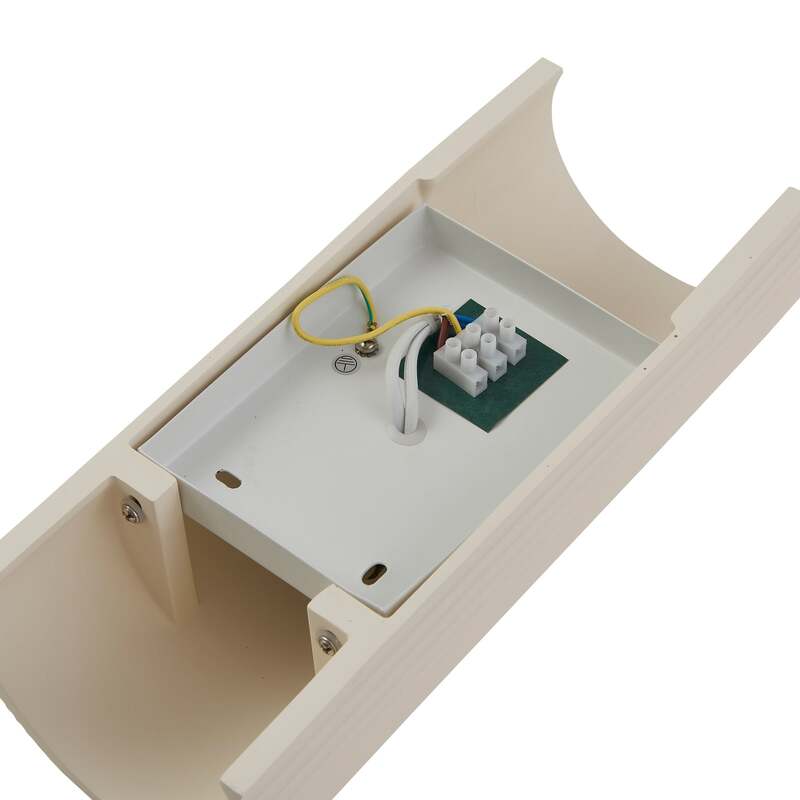 Lindby Wandleuchte Colja Wandlampe Wandlicht Leuchte rund Höhe 30,5 cm Gips weiß - 4251911794229