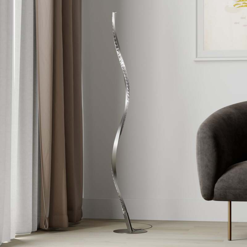 Lindby Stehlampe Stehleuchte LED Criostal RGBW dimmbar Fernbedienung alu tran391 - 4251096575200