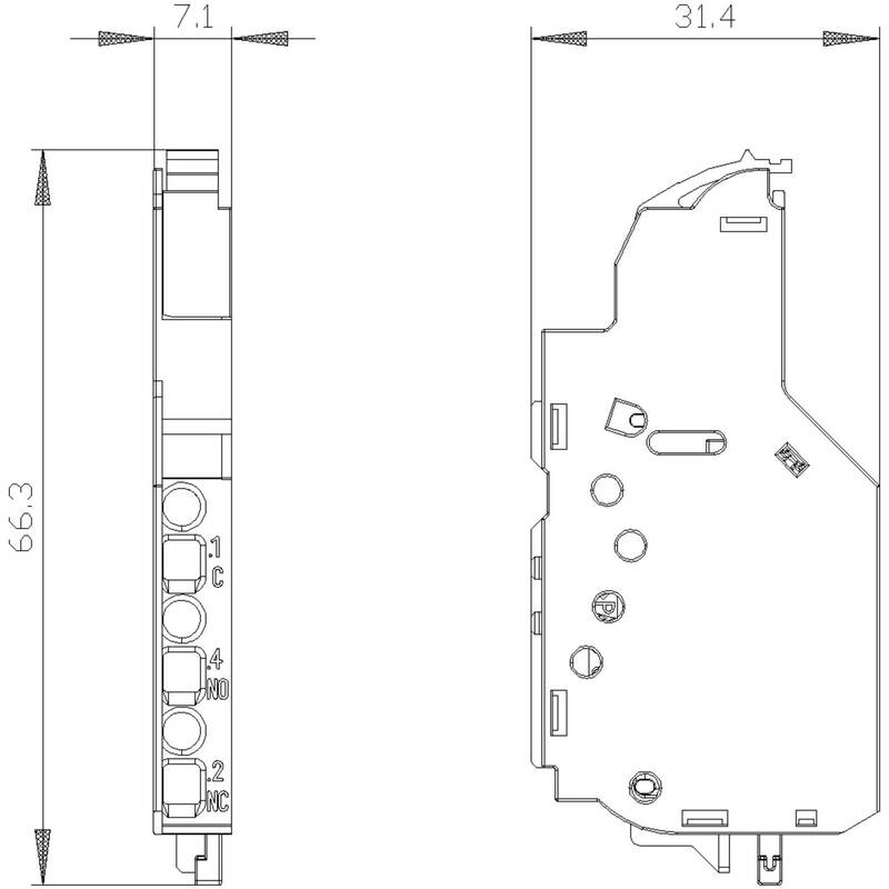 Siemens Meldeschalter Hilfsschalter Wechslerkontakte Kontaktblock 3VA9988-0AB22 - 4042949000099