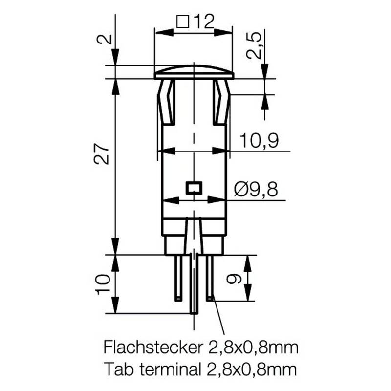 Signal Construct LED-Signalleuchte SKHH10724A grün 24V DC/AC Lampe 10mm 1 Stück - 2050007088967