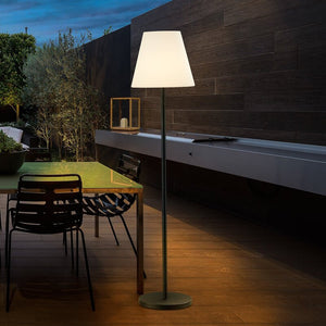 B-Ware Lucande Terrassenleuchte Jaimy schwarz Aluminium 150 cm Höhe 35 cm Durchmesser