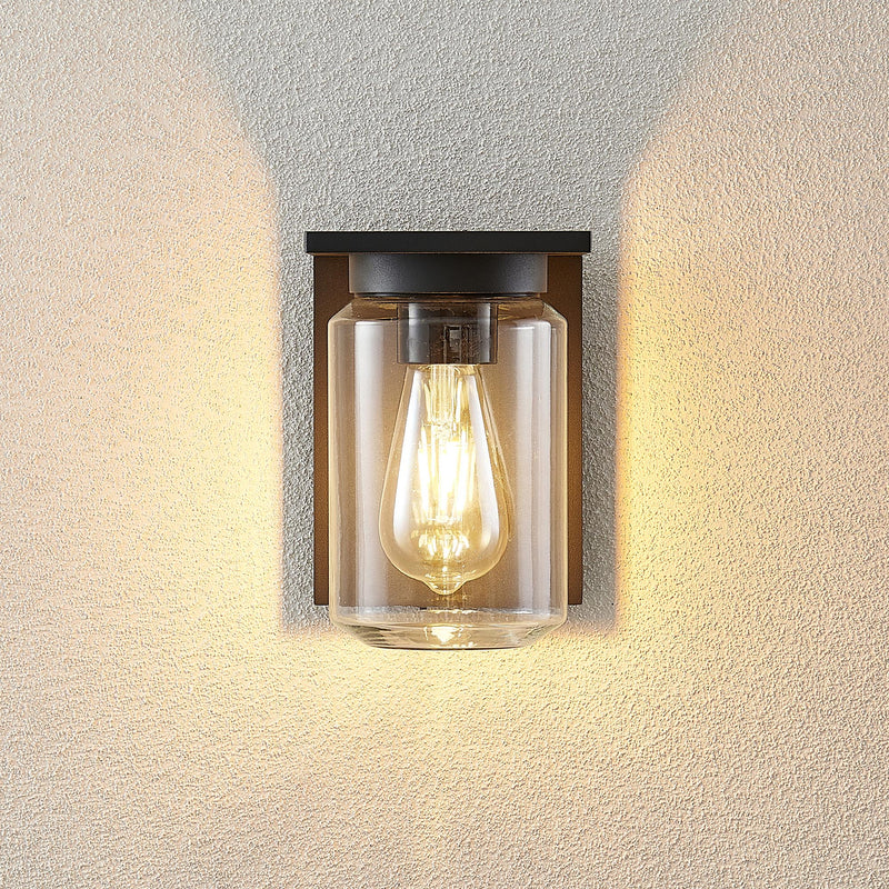 Lucande Außenwandleuchte Semka LED Gartenlampe dimmbar anthrazit 20cm IP54 - 4251096594034