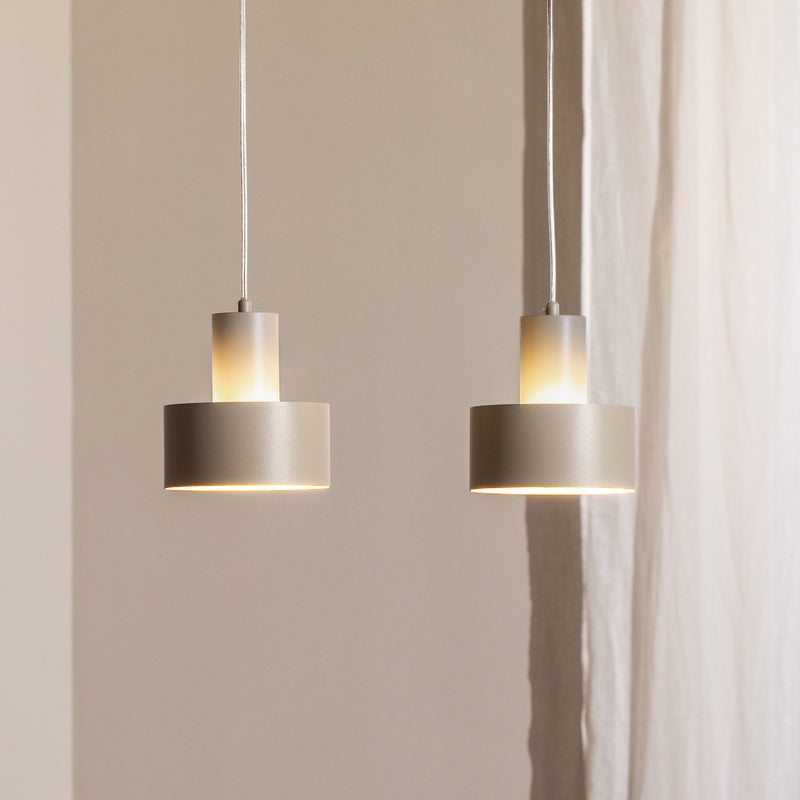 SIGMA Hängeleuchte Pendelleuchte Rif 2 Hängeleuchte taupe 2-flammig linear St901 - 5902846810643