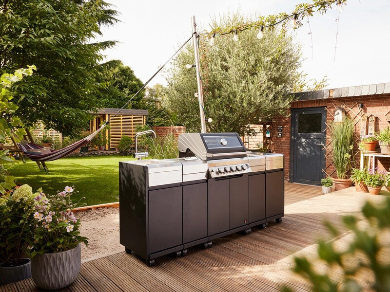 Jamestown Einzelschrank Modul KNOX Outdoor Küche schwarz Stauraum Gartenmöbel - 4048126097210