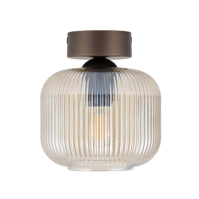 TK Lighting Deckenleuchte Salvia LED Lampe dimmbar braun cognac Ø15cm E14 Licht - 5906135113583