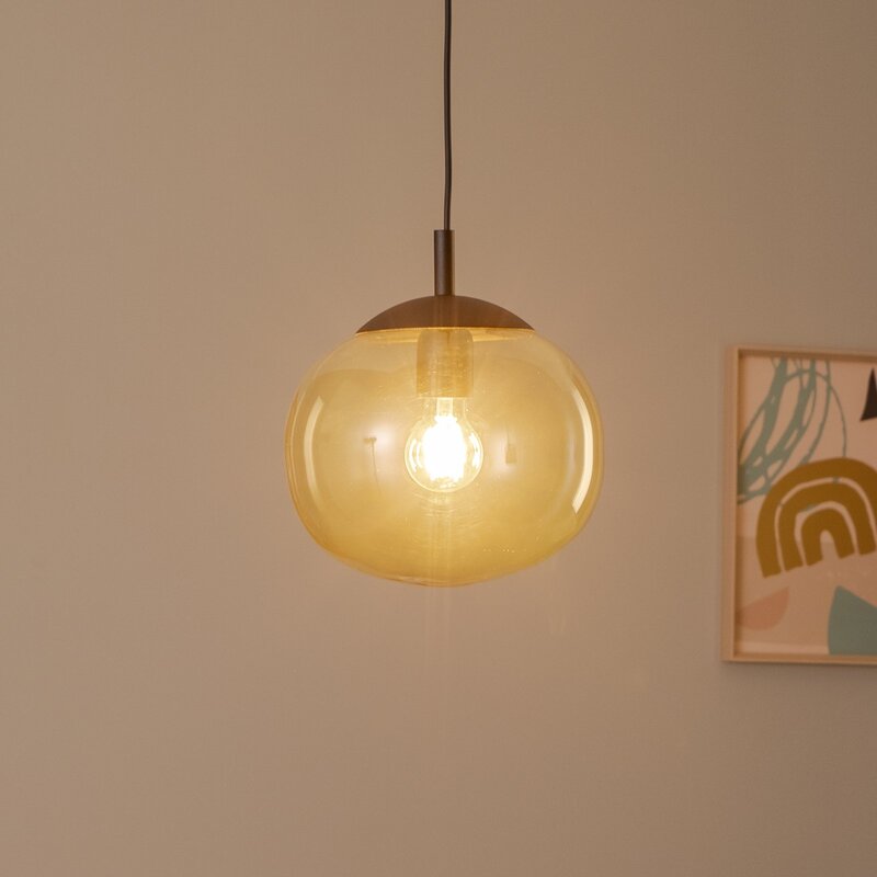 TK Lighting Vibe Hängeleuchte Pendelleuchte Glas braun transparent Lampenschirm - 5901780546762