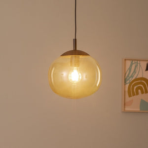 B-Ware TK Lighting Vibe Hängeleuchte Pendelleuchte Glas braun transparent Lampenschirm