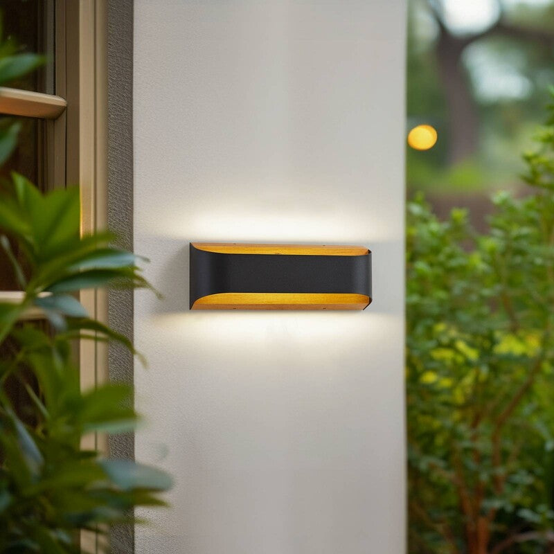 Lindby Außenwandleuchte Gartenleuchte Lenore LED Wandleuchte schwarz 36,5cm - 4251911799286