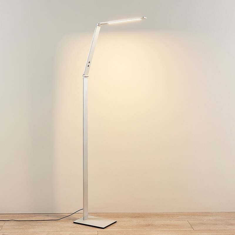 Lucande Stehleuchte Nicano LED dimmbar grau Aluminium 125cm CCT 3000K-6000K - 4251096541991