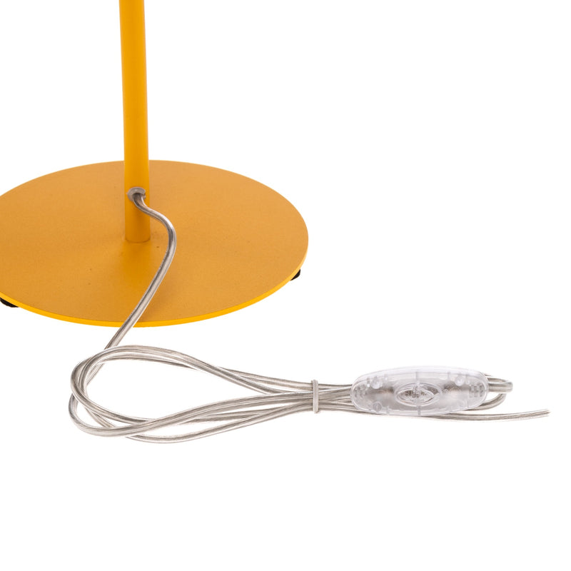 TK Lighting Tischlampe Nicola LED Leuchte Tischleuchte gelb 37cm Höhe 20cm Licht - 5901780566418