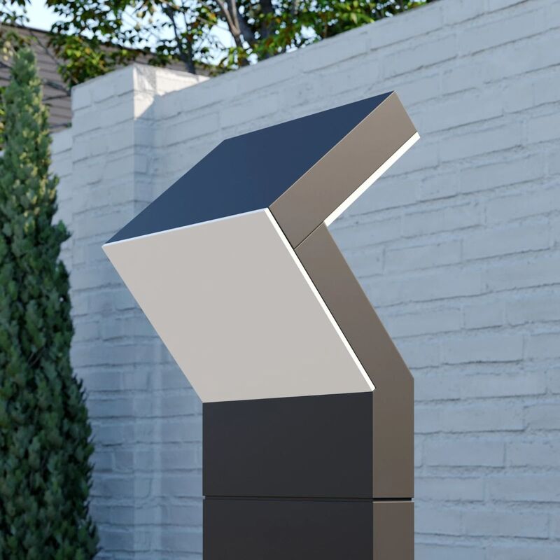 Arcchio Gartenleuchte Havin H100 LED Außenleuchte Lampe dunkelgrau stilvoll 78cm - 4251096584585