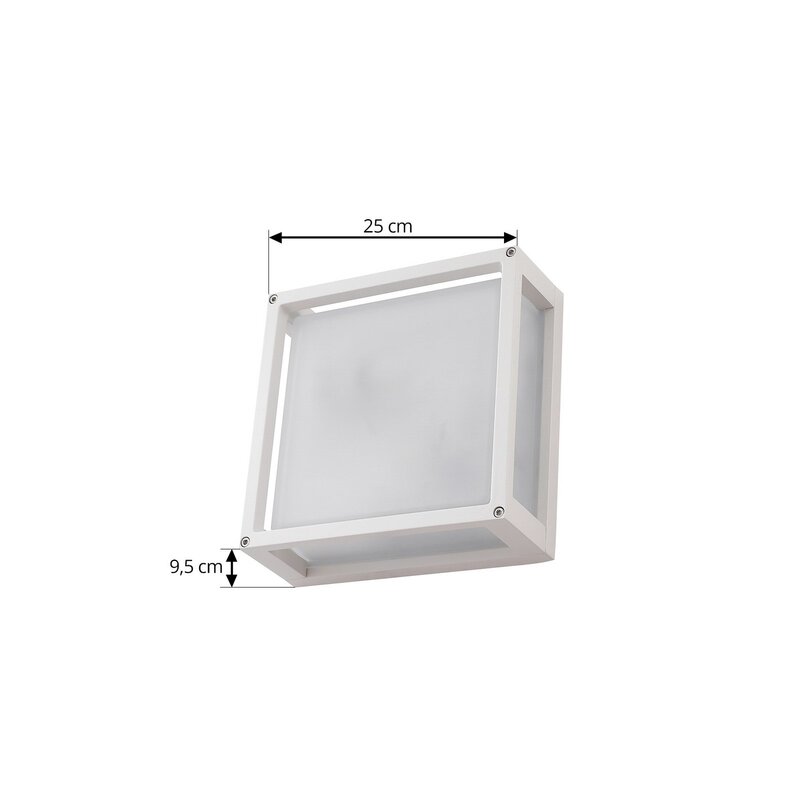 Lucande Außenwandlampe Lampe Sensor weiß Bewegungsmelder 25x25cm Außenleuchte - 4251911797282