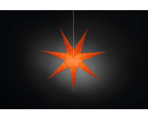 Konstsmide 78 cm Oranger Papierstern Lichtobjekt für Innenbeleuchtung - 7318309821855