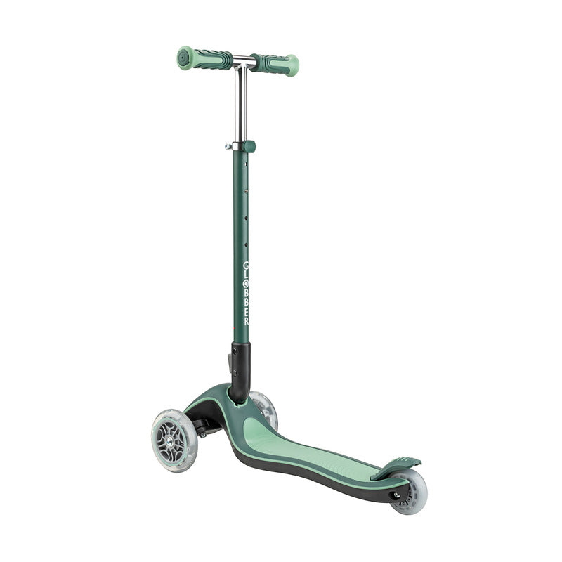 Globber Roller Elite Deluxe Lights Kinderroller klappbar TPR-Griffe Tretroller - 4895224412212