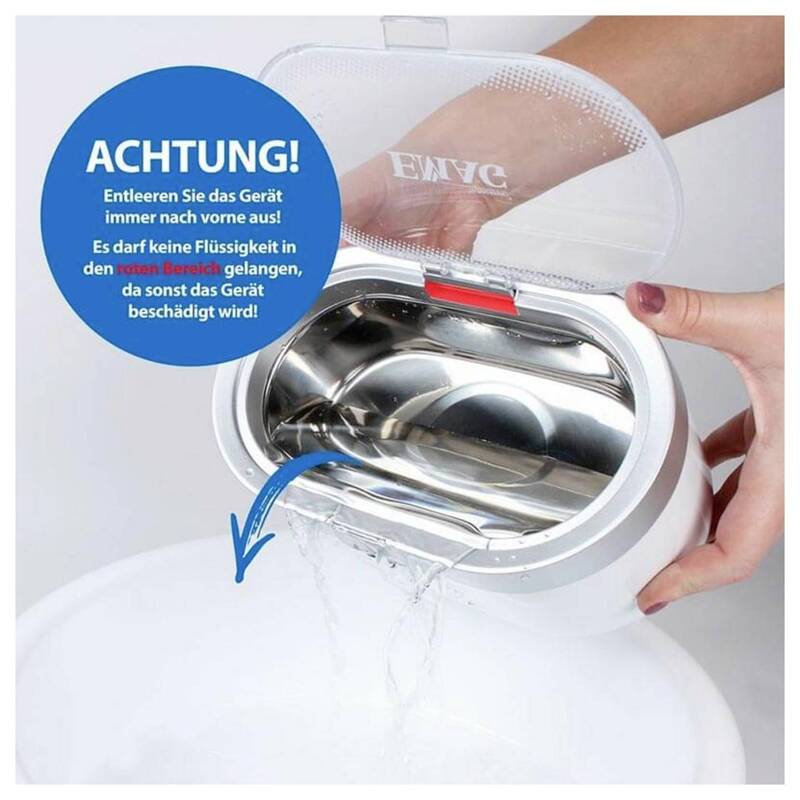 Emag Ultraschallreiniger 40W 0,6l Edelstahl Wanne Reinigung Schmuck Brillen - 4040513601123