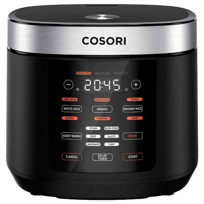 COSORI Multi-Cooker Reiskocher Chef Edition 5l 970W Schwarz Silber einfach zu - 0810123671175