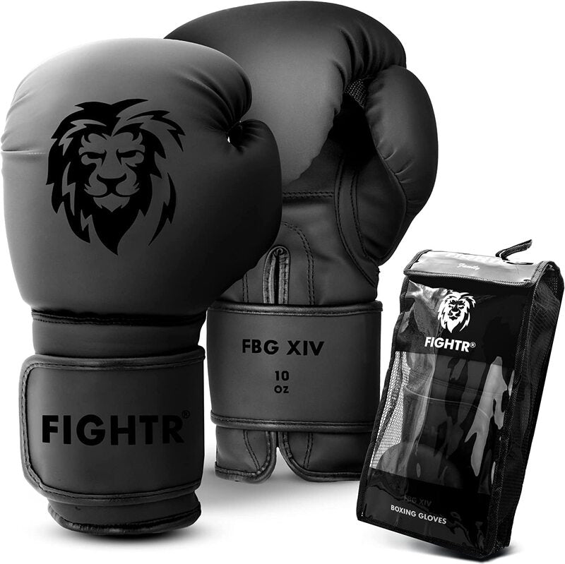 FIGHTR Boxhandschuhe 10oz Ergonomisches Design für Boxen MMA Kickboxen schwarz - 4270001944313