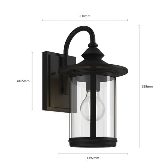 Lindby Zayn Außenwandleuchte Wandleuchte Außenleuchte Lampe Leuchte E27 60W Glas - 4251096568134