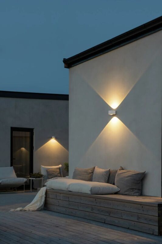 Konstsmide LED Außenwandleuchte Gela up down weiß Gartenlampe Wandlampe Leuchte - 7318307882254