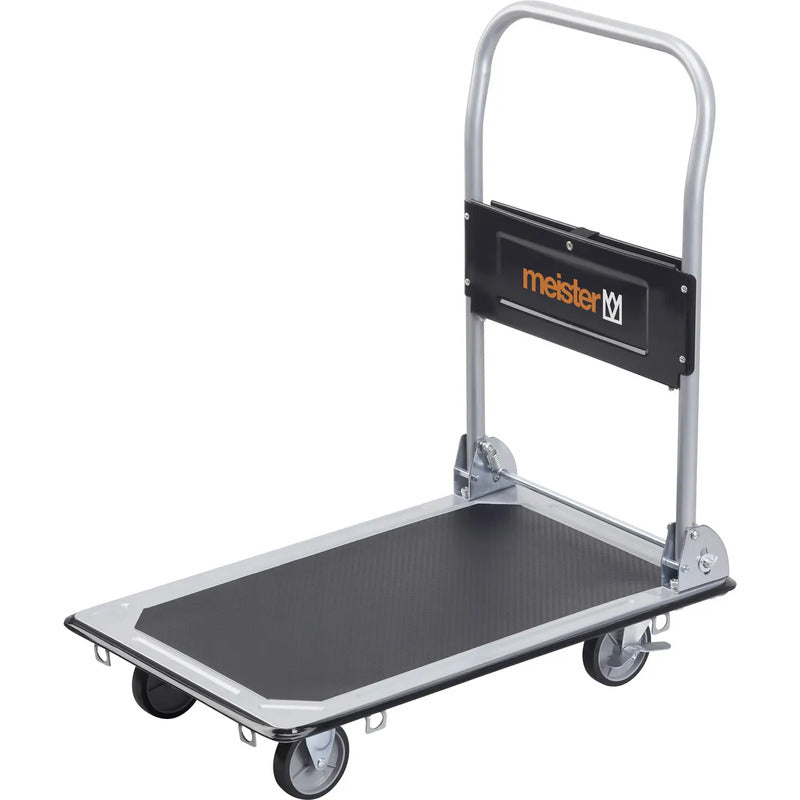 PLATTFORMWAGEN 150KG Meister klappbar mit Ablagefach grau schwarz Stahl - 4004848985532