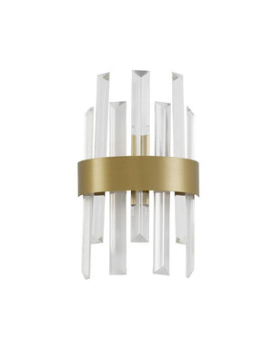 B-Ware Nova Luce Wandleuchte Wandlampe CROWN Satin G9 LED dimmbar 30 cm Kristallglas