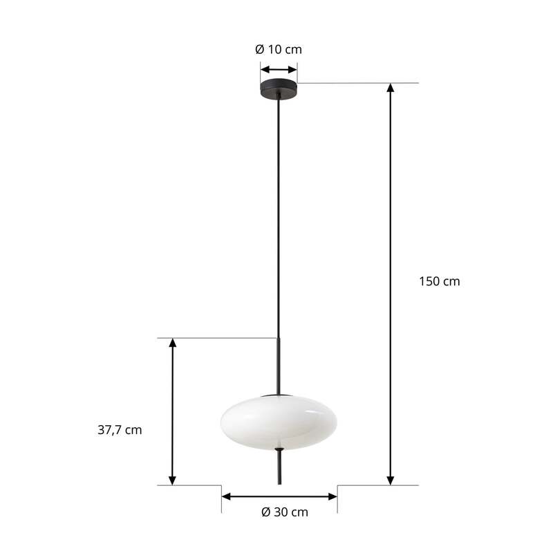 Lindby Hängeleuchte Hikari LED Pendelleuchte Lampe dimmbar weiß Ø30cm 12,5cm - 4255830911132