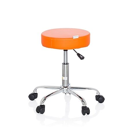 hjh OFFICE Operator II Arbeitsstuhl Hocker Drehstuhl orange 360° - 4251084663995