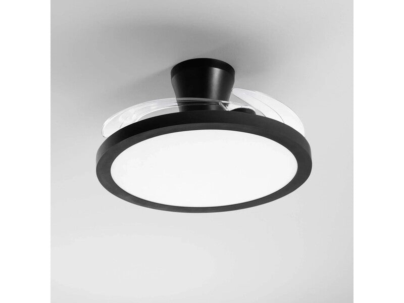 Intec Plafoniera Ventilator CCT dimmbar RGB Condor 46W 4050lm 24x49cm schwarz - 8031414929641