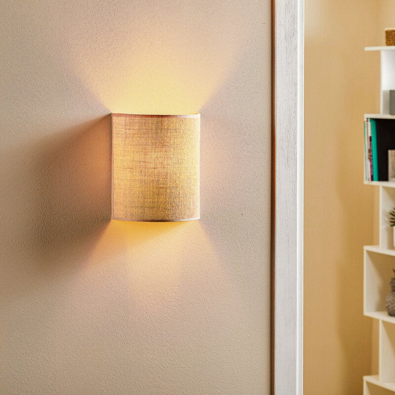 Wandleuchte Jute Wandlampe Außenwandleuchte Außenlampe Lampe Leuchte naturbraun - 5903689183314