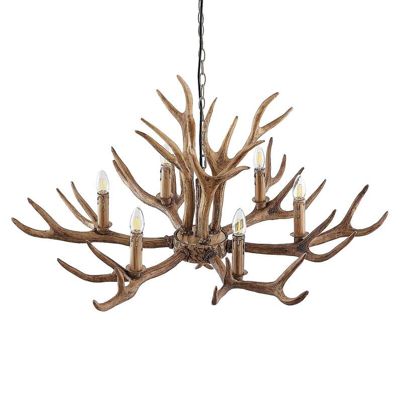 Lindby Tejask Hängelampe Geweih Hängeleuchte Pendelleuchte Deckenlampe Lampe - 4251911751376