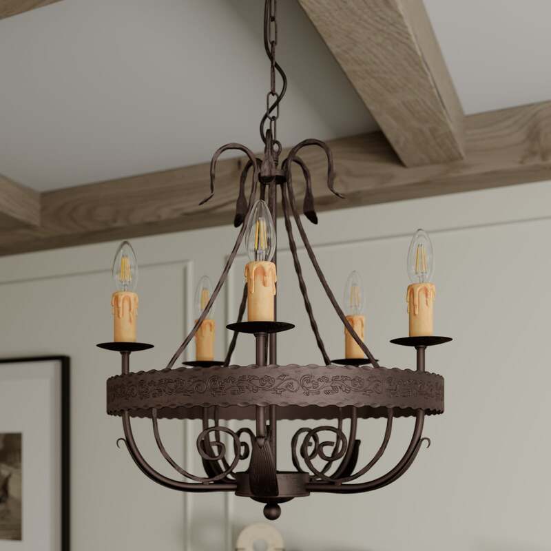 Kronleuchter Loara fünfflammig Leuchte Lampe Kronlampe Deckenlampe Deckenleuchte - 5907812627461