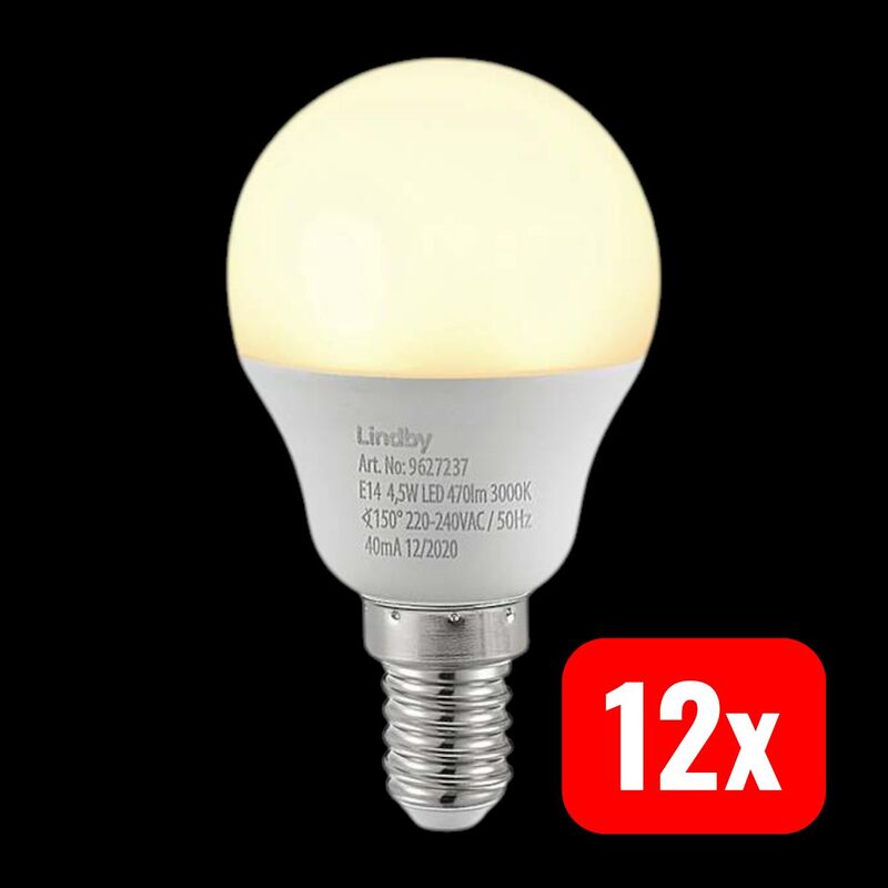 Lindby LED Tropfenlampe E14 4,5W warmweiß 3000K Lampe Leuchte 470 Lumen 150 Grad - 4251096598001