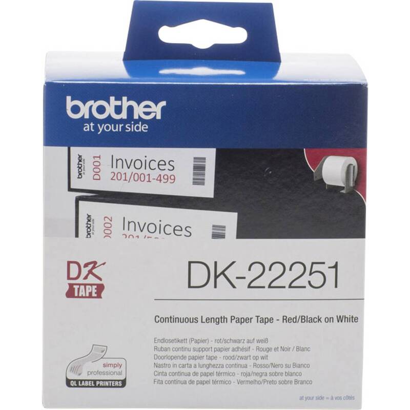 Brother DK-22251 Universal-Etiketten Rolle 62mm x 15,24m Papier weiß permanent - 4977766766746