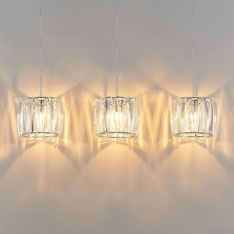 Lindby Hängelampe Pendelleuchte Sofia chrom transparent Metall Acryl 3-flammig - 9627685