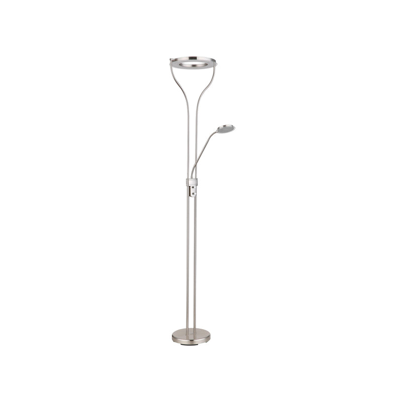 Globo LED-Stehlampe Ebro Stehleuchte Standlampe Höhe 194 cm nickelfarben 2-flg. - 9007371445202