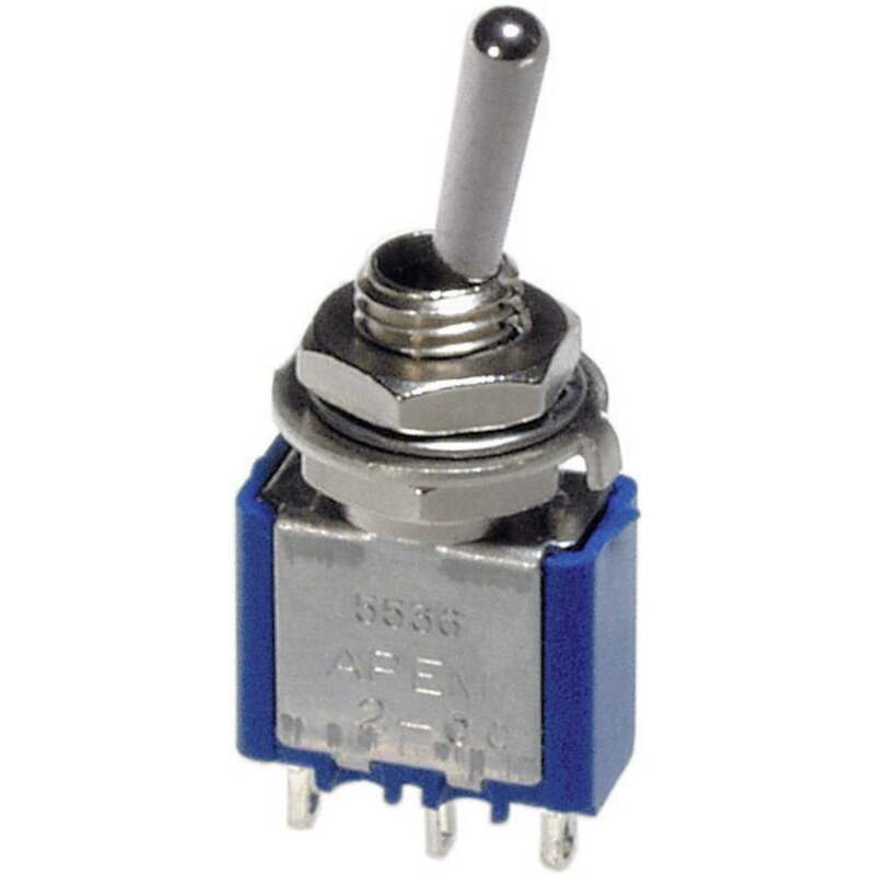 APEM Kippschalter 5537A Metallhebel Schalter 250V 3A Lötöse 1x Ein/Aus 1 St. - 4016138114164