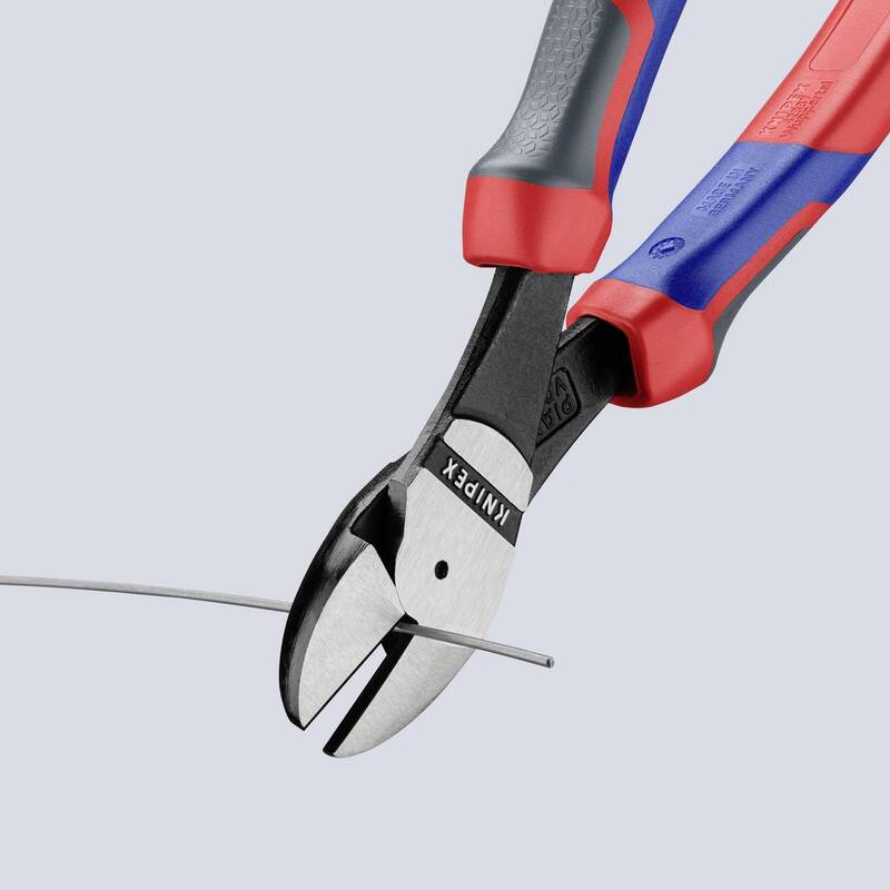 Knipex Kraft-Seitenschneider 74 02 200 Zange mit Facette 200mm Werkstatt Stahl - 4003773018360