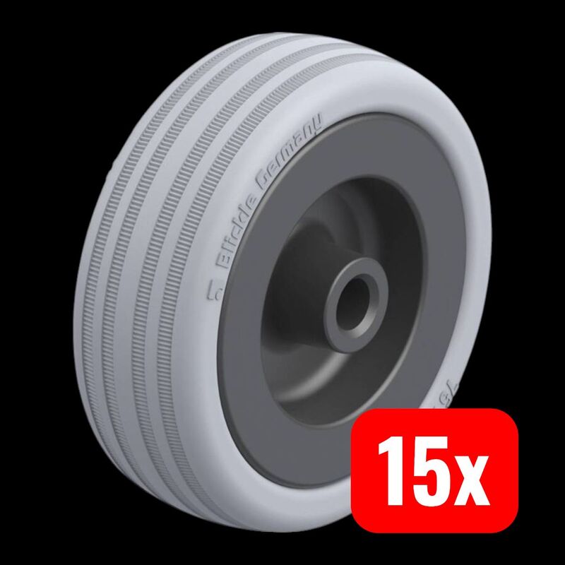 Blickle Kunststoff-Rad Rad-Durchmesser 75mm Tragfähigkeit 60kg grau 1 Stück - 4047526096632