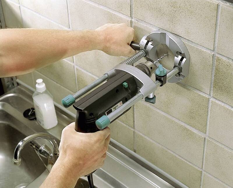 Wolfcraft Tecmobil Mobiler Bohrständer 265x150x295mm mit Zusatzhandgriff - 4006885452206