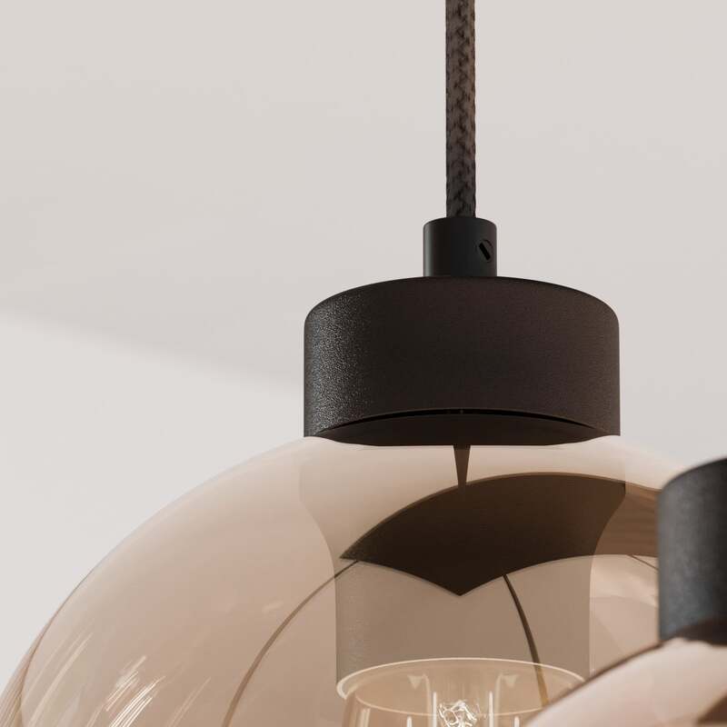 TK Lighting Hängeleuchte Cubus 68cm 8-flammig LED Pendelleuchte dimmbar braun - 5901780528348