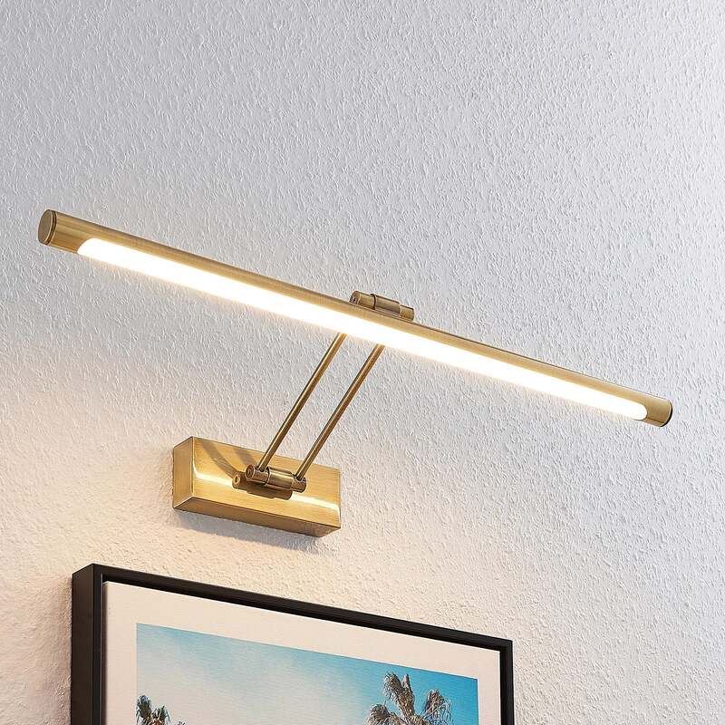 Lucande Wandleuchte Bilderleuchte Dimitrij LED Lampe Messing 54cm warmweiß 691lm - 4251096574364