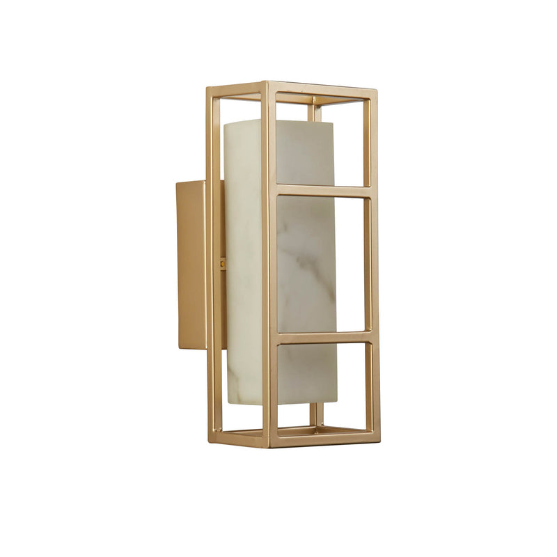 Searchlight Wandleuchte Wandlampe Mirage LED gold Stahl IP44 Badezimmer Wohnzimm - 5053423274430